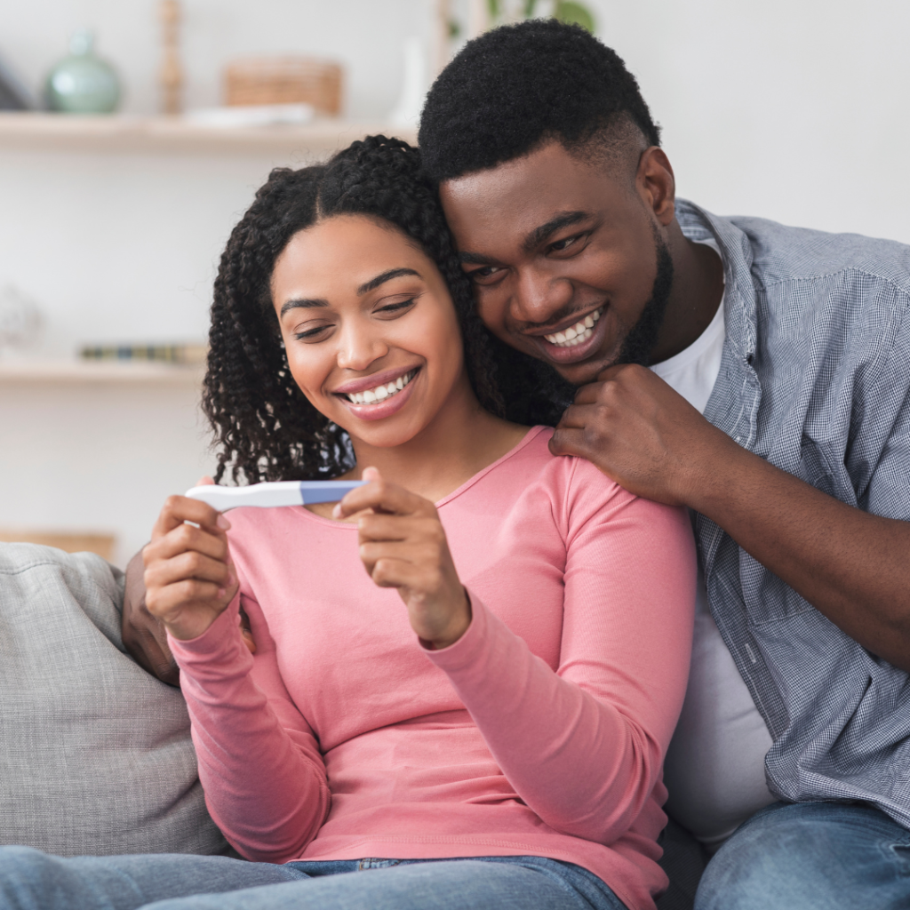 Image of a happy couple expecting a baby