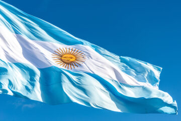 image of the flag of Argentina, demonstration